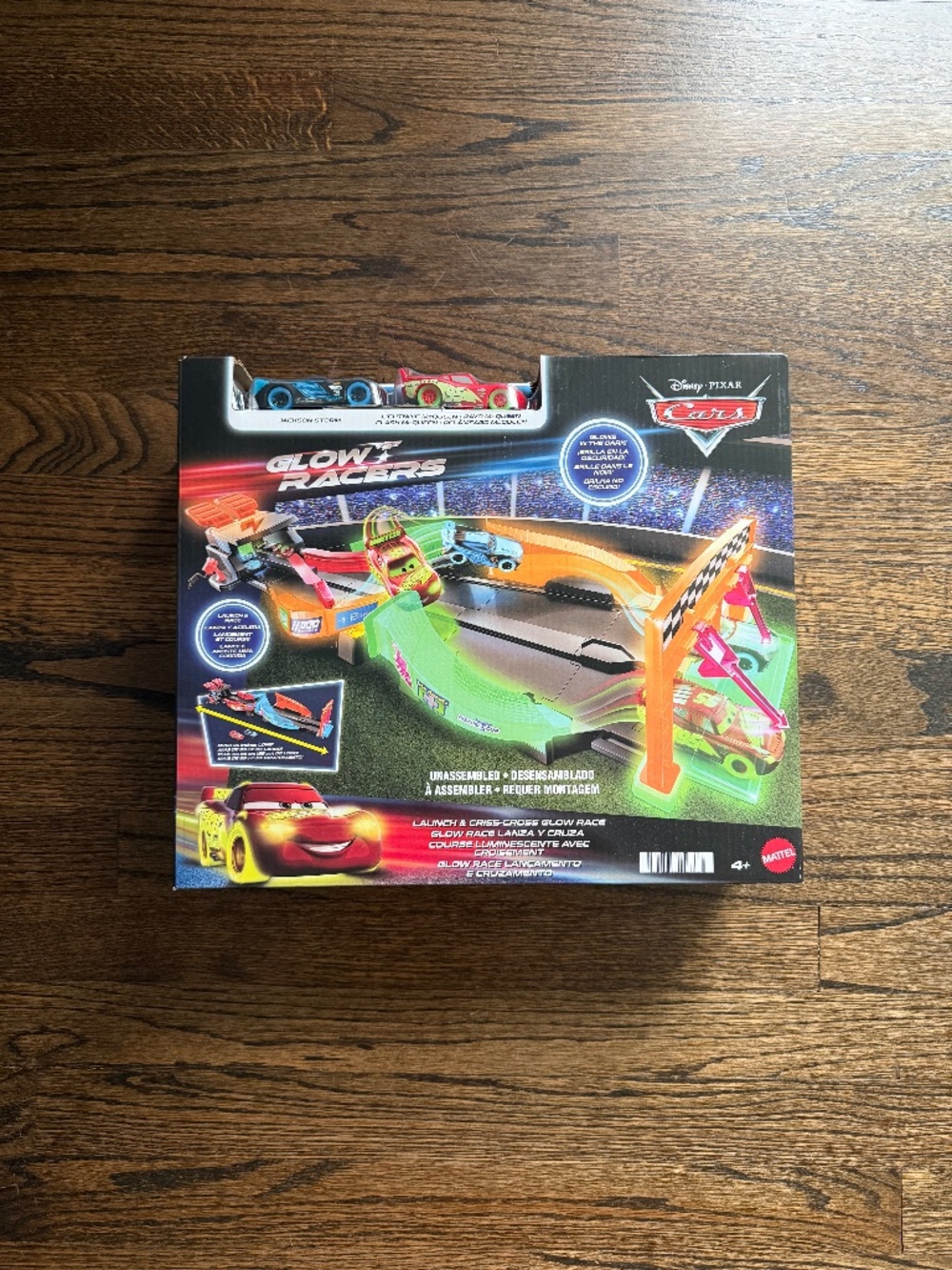 Disney Pixar Cars Glow Racers Launch & Criss-Cross Glow Racers Playset | NIB